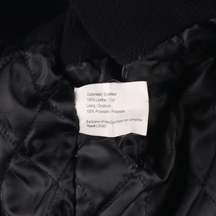 CANADA SPORTSWEAR Ford Leather Flight Jacket, Men's Size L genuine leather black type Vintage Second Hand