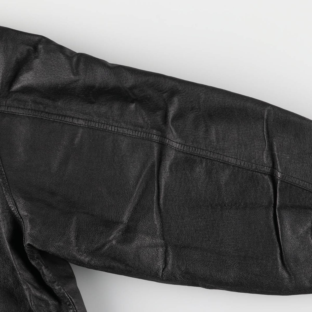 CANADA SPORTSWEAR Ford Leather Flight Jacket, Men's Size L genuine leather black type Vintage Second Hand