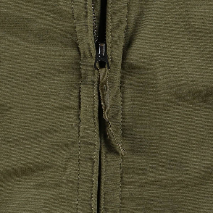 1980'S US Military Tanker Jacket, Made in USA, Medium-Long, Men's Size M, Vintage Nylon Khaki type Vintage Second Hand