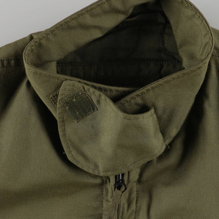 1980'S US Military Tanker Jacket, Made in USA, Medium-Long, Men's Size M, Vintage Nylon Khaki type Vintage Second Hand