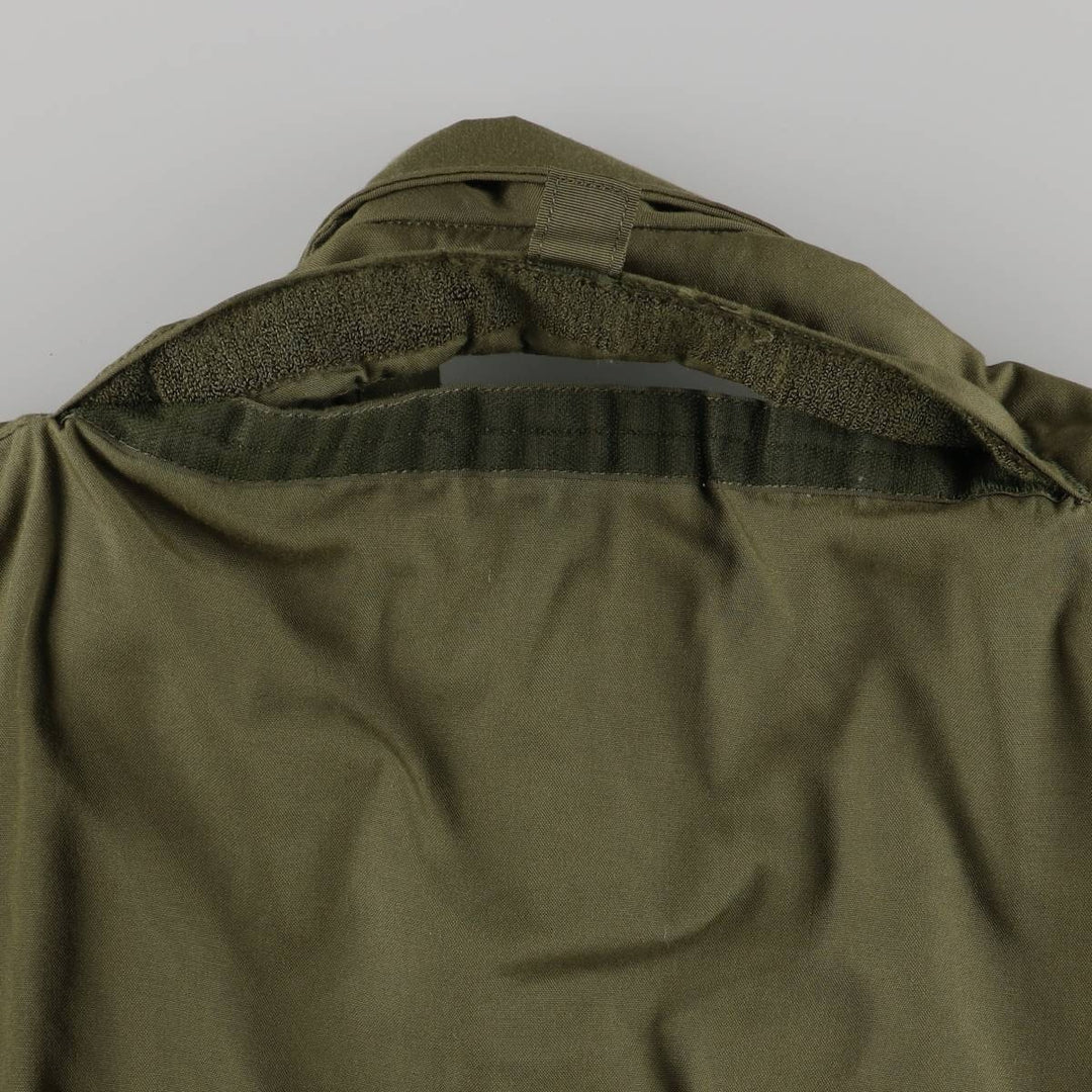 1980'S US Military Tanker Jacket, Made in USA, Medium-Long, Men's Size M, Vintage Nylon Khaki type Vintage Second Hand