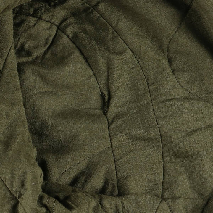 1980'S US Military Tanker Jacket, Made in USA, Medium-Long, Men's Size M, Vintage Nylon Khaki type Vintage Second Hand