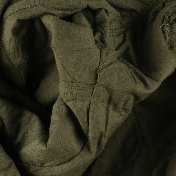 1980'S US Military Tanker Jacket, Made in USA, Medium-Long, Men's Size M, Vintage Nylon Khaki type Vintage Second Hand