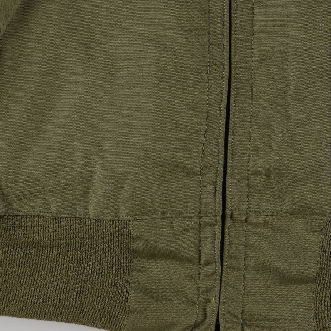 1980'S US Military Tanker Jacket, Made in USA, Medium-Long, Men's Size M, Vintage Nylon Khaki type Vintage Second Hand