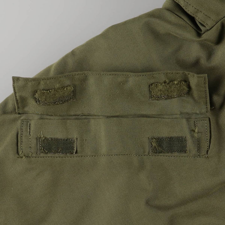 1980'S US Military Tanker Jacket, Made in USA, Medium-Long, Men's Size M, Vintage Nylon Khaki type Vintage Second Hand