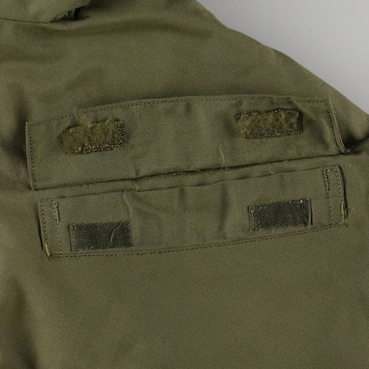 1980'S US Military Tanker Jacket, Made in USA, Medium-Long, Men's Size M, Vintage Nylon Khaki type Vintage Second Hand