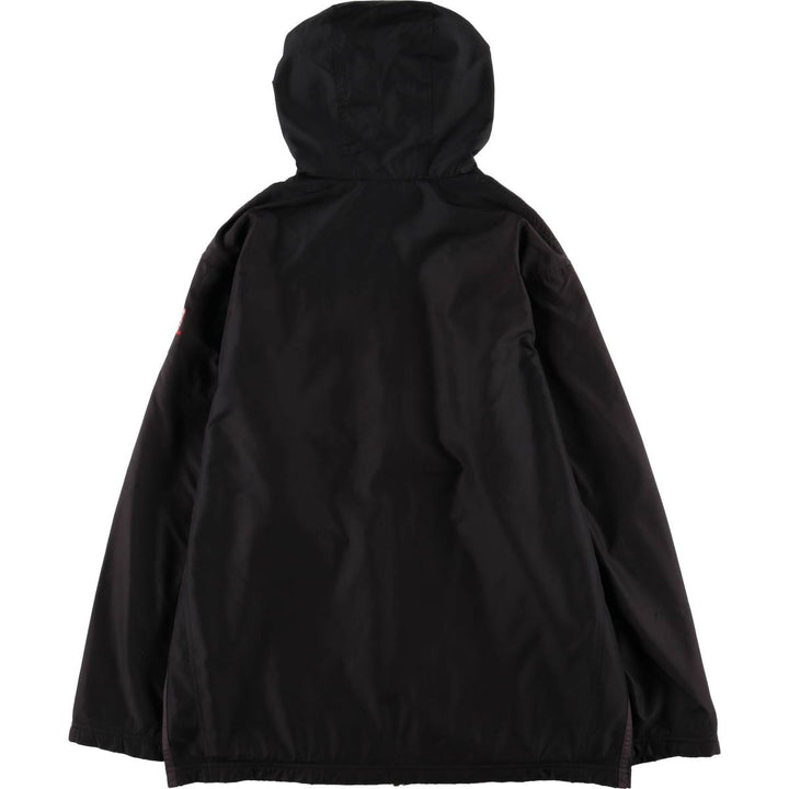 2000'S Adidas hooded windbreaker, men's size small polyester black type Vintage Second Hand