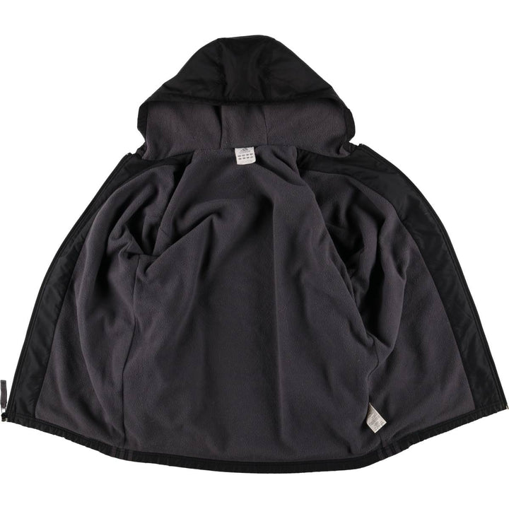 2000'S Adidas hooded windbreaker, men's size small polyester black type Vintage Second Hand