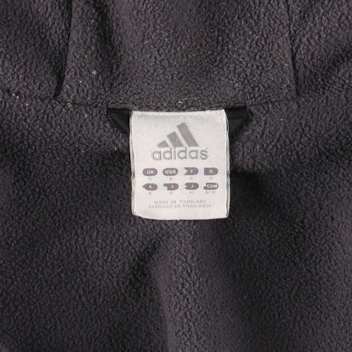2000'S Adidas hooded windbreaker, men's size small polyester black type Vintage Second Hand