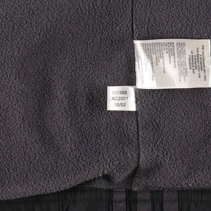 2000'S Adidas hooded windbreaker, men's size small polyester black type Vintage Second Hand