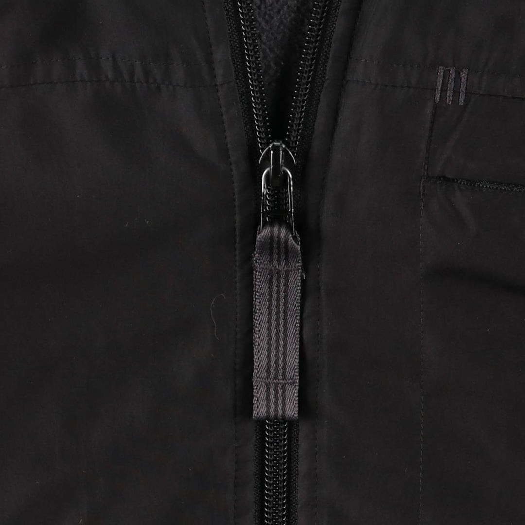 2000'S Adidas hooded windbreaker, men's size small polyester black type Vintage Second Hand