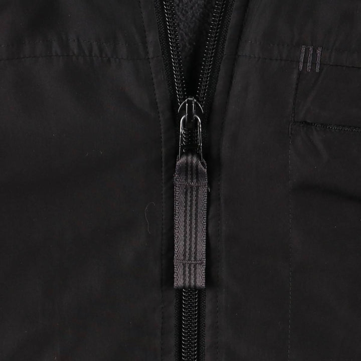 2000'S Adidas hooded windbreaker, men's size small polyester black type Vintage Second Hand