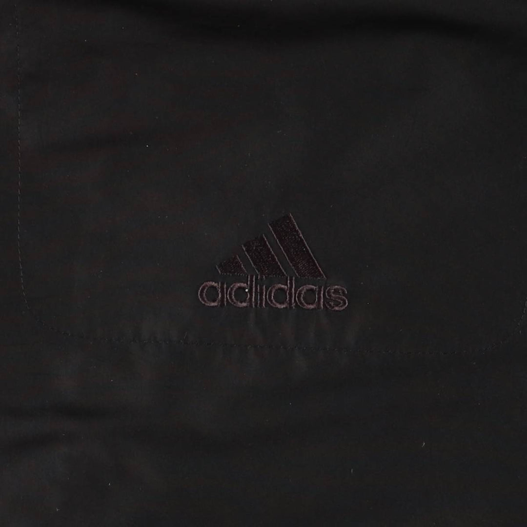 2000'S Adidas hooded windbreaker, men's size small polyester black type Vintage Second Hand