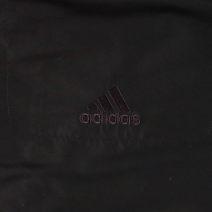 2000'S Adidas hooded windbreaker, men's size small polyester black type Vintage Second Hand