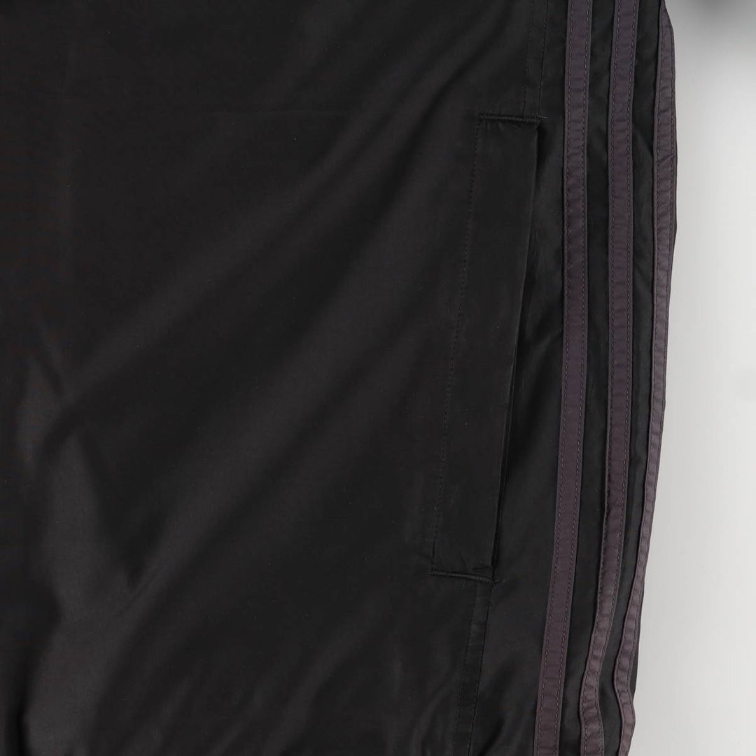 2000'S Adidas hooded windbreaker, men's size small polyester black type Vintage Second Hand