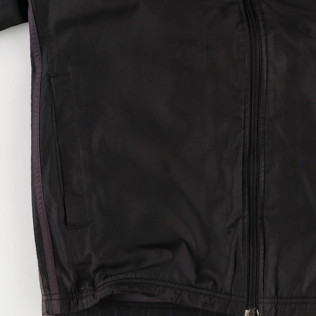 2000'S Adidas hooded windbreaker, men's size small polyester black type Vintage Second Hand