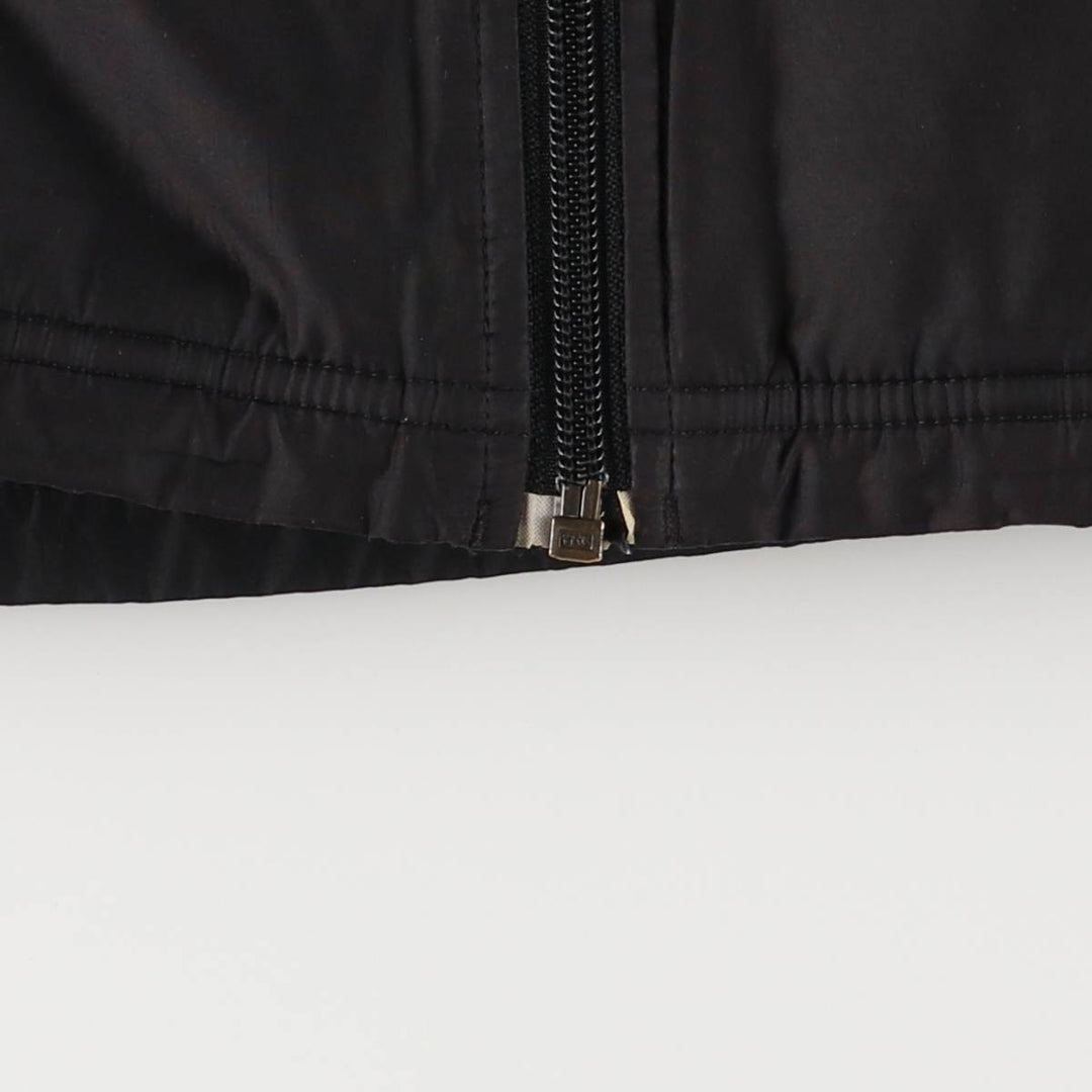 2000'S Adidas hooded windbreaker, men's size small polyester black type Vintage Second Hand