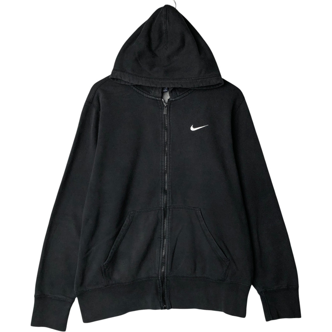 Nike Sweat Full Zip Hoodie Men's Size L cotton black type Vintage Second Hand