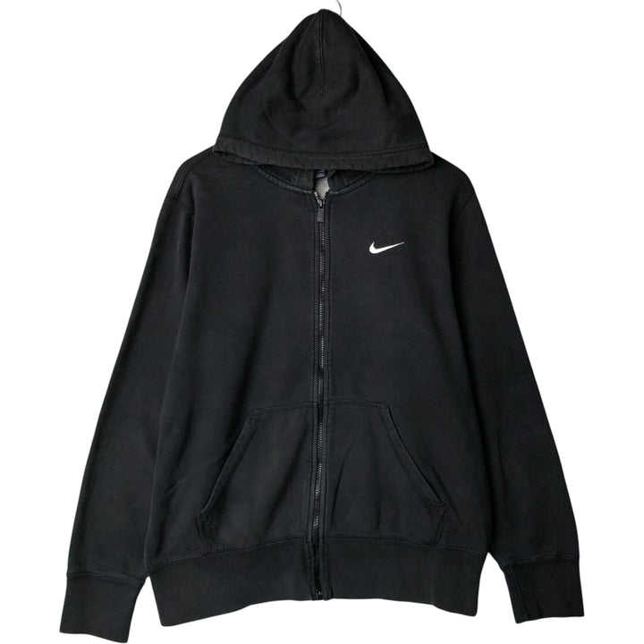 Nike Sweat Full Zip Hoodie Men's Size L cotton black type Vintage Second Hand
