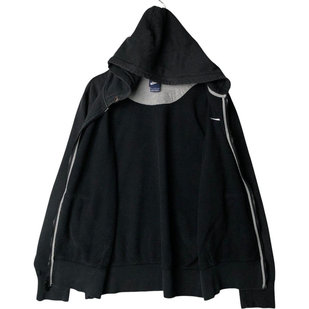 Nike Sweat Full Zip Hoodie Men's Size L cotton black type Vintage Second Hand