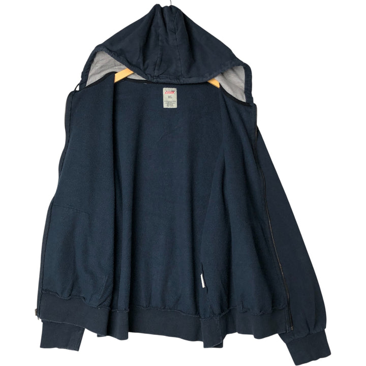 Dickies Sweat Full Zip Hoodie Men's XL cotton navy blue type Vintage Second Hand