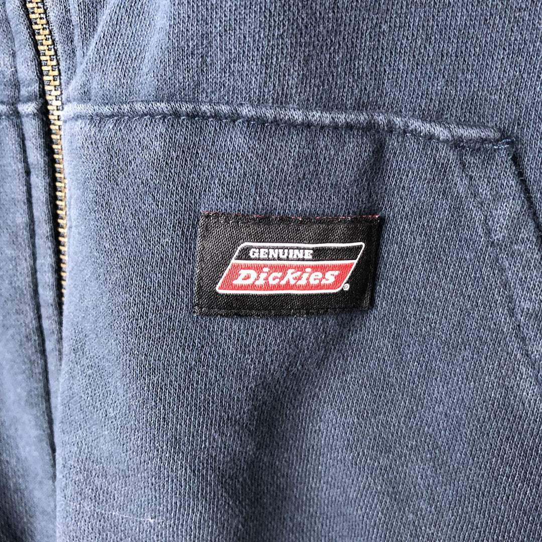 Dickies Sweat Full Zip Hoodie Men's XL cotton navy blue type Vintage Second Hand