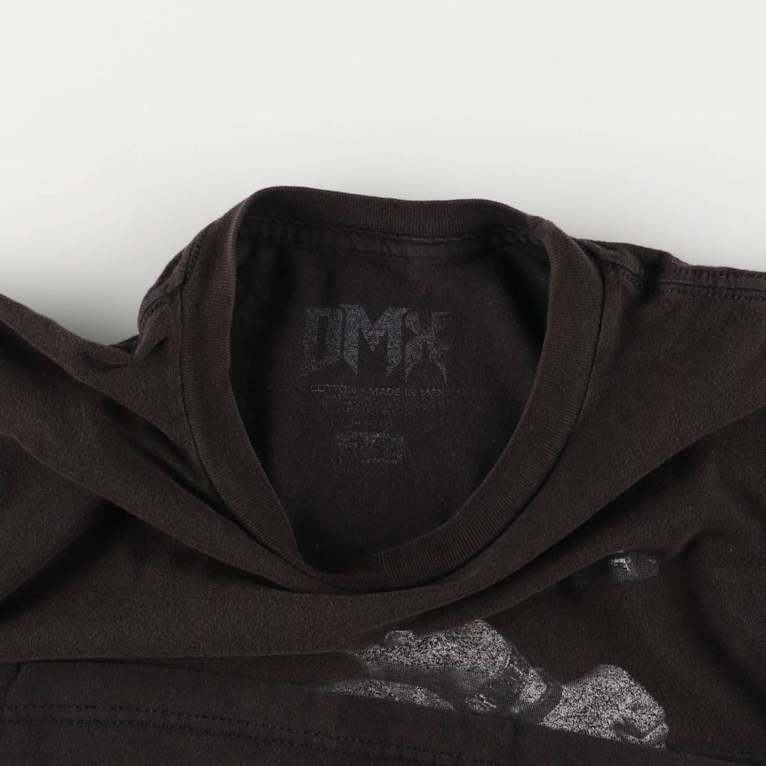 DMX Rap T-shirt, Men's M size cotton black type Vintage Second Hand