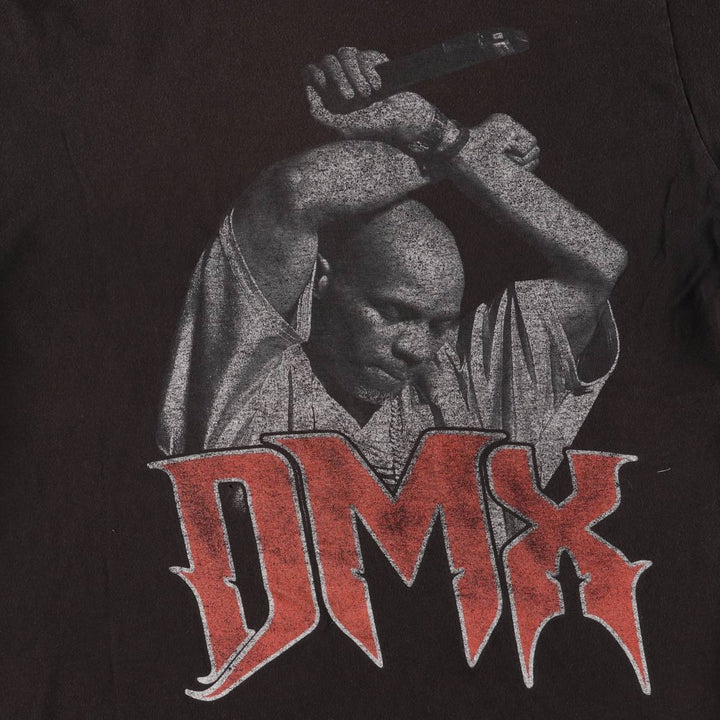 DMX Rap T-shirt, Men's M size cotton black type Vintage Second Hand