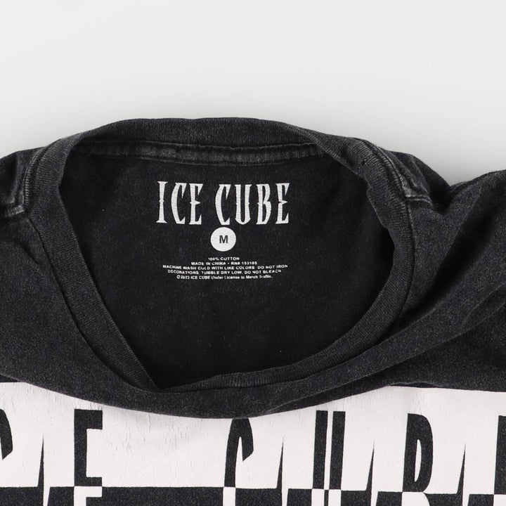 ICE CUBE Rap T-shirt, Men's M size cotton black type Vintage Second Hand