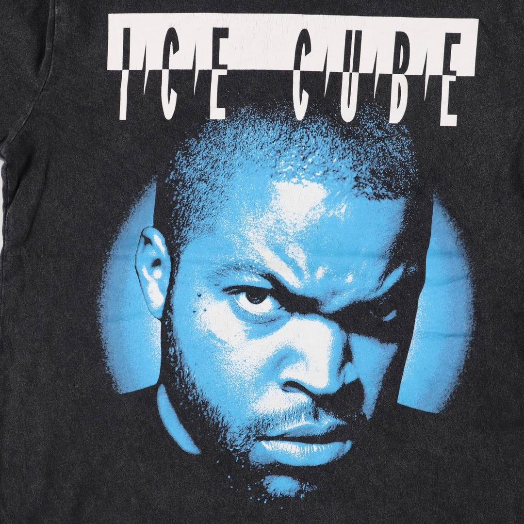 ICE CUBE Rap T-shirt, Men's M size cotton black type Vintage Second Hand