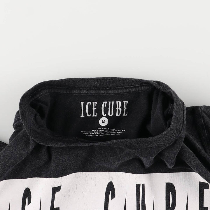ICE CUBE Rap T-shirt, Men's M size cotton black type Vintage Second Hand