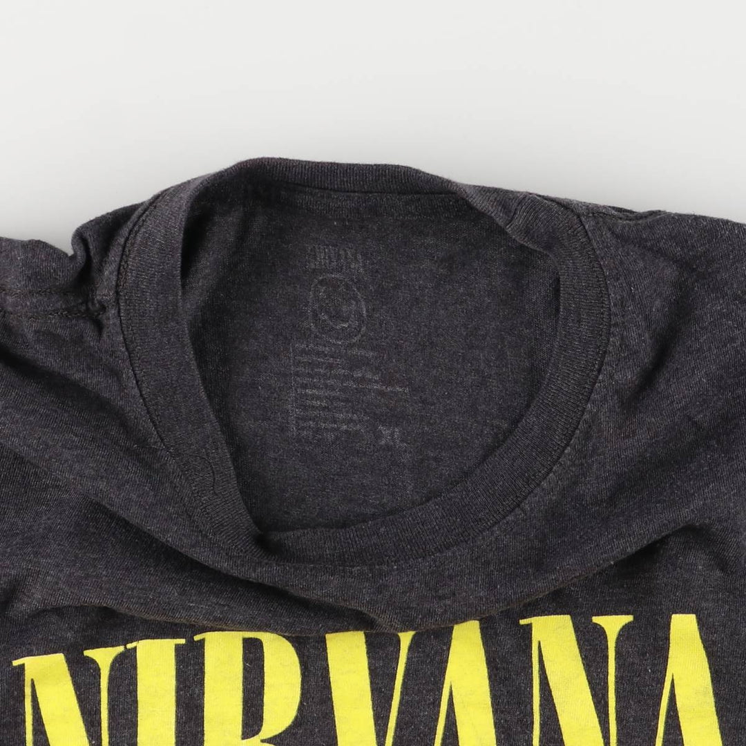 NIRVANA Nirvana Band T-shirt, Band T, Men's XL size cotton black type Vintage Second Hand