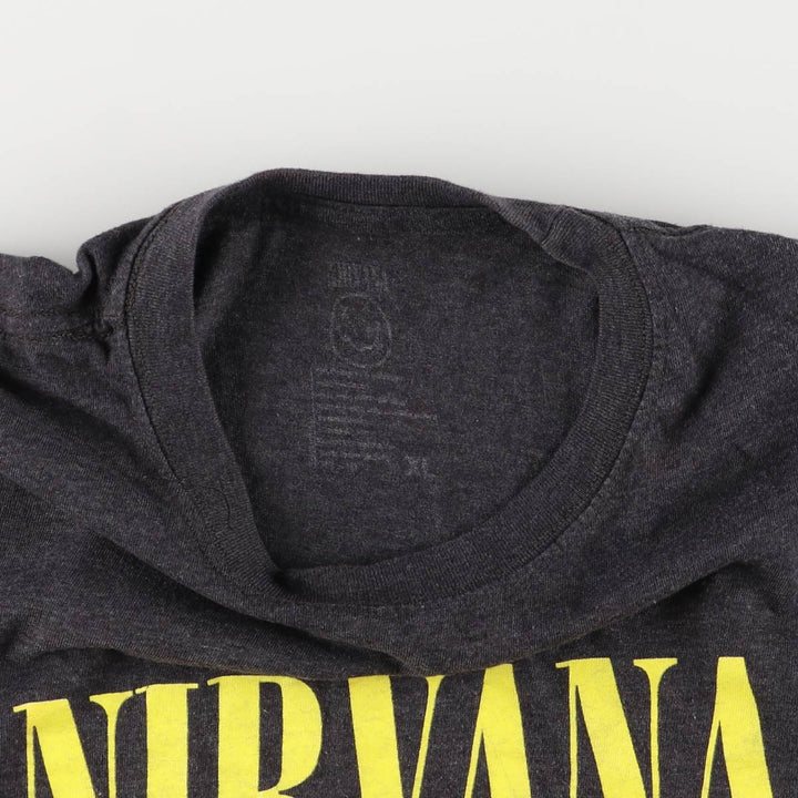 NIRVANA Nirvana Band T-shirt, Band T, Men's XL size cotton black type Vintage Second Hand