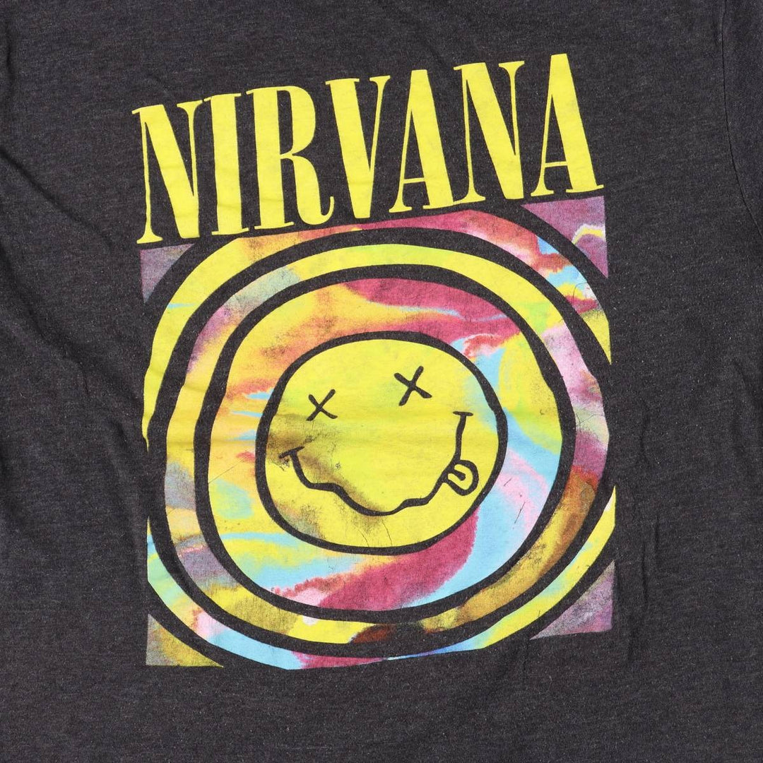 NIRVANA Nirvana Band T-shirt, Band T, Men's XL size cotton black type Vintage Second Hand