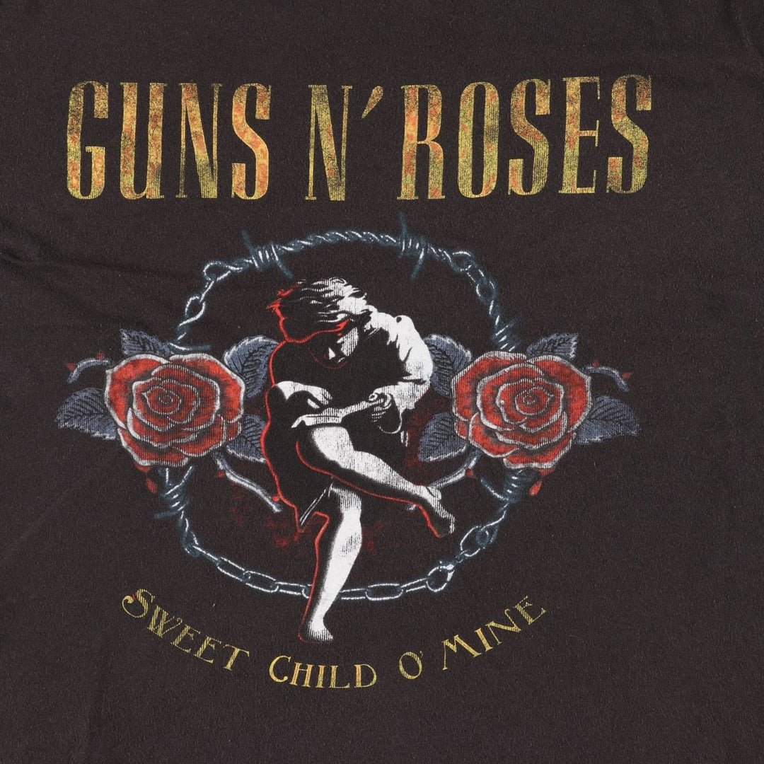 GUNS N' ROSES Guns N' Roses Band T-Shirt Band Tee Men's XL cotton black type Vintage Second Hand