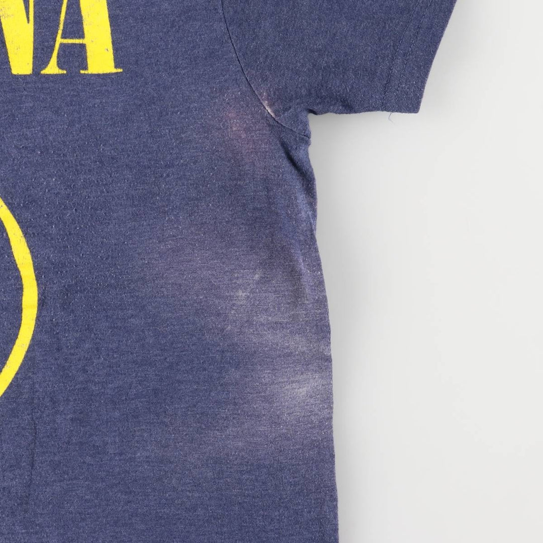 NIRVANA Nirvana Band T-shirt, Band T, Men's L size cotton blue type Vintage Second Hand
