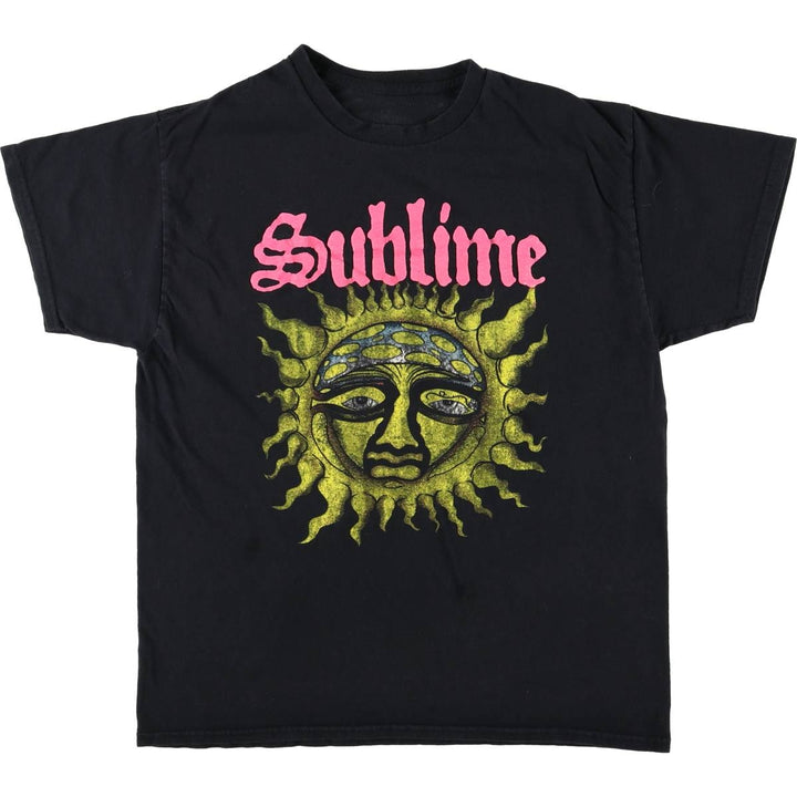 SUBLIME Band T-shirt, Men's L size cotton black type Vintage Second Hand