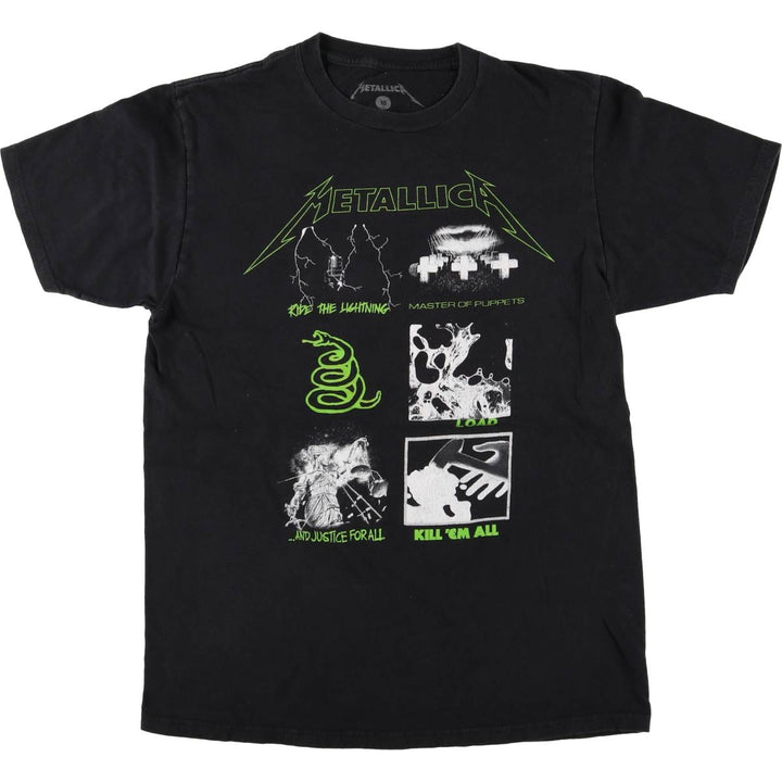 Metallica Band T-shirt, Band T, Men's M size cotton black type Vintage Second Hand