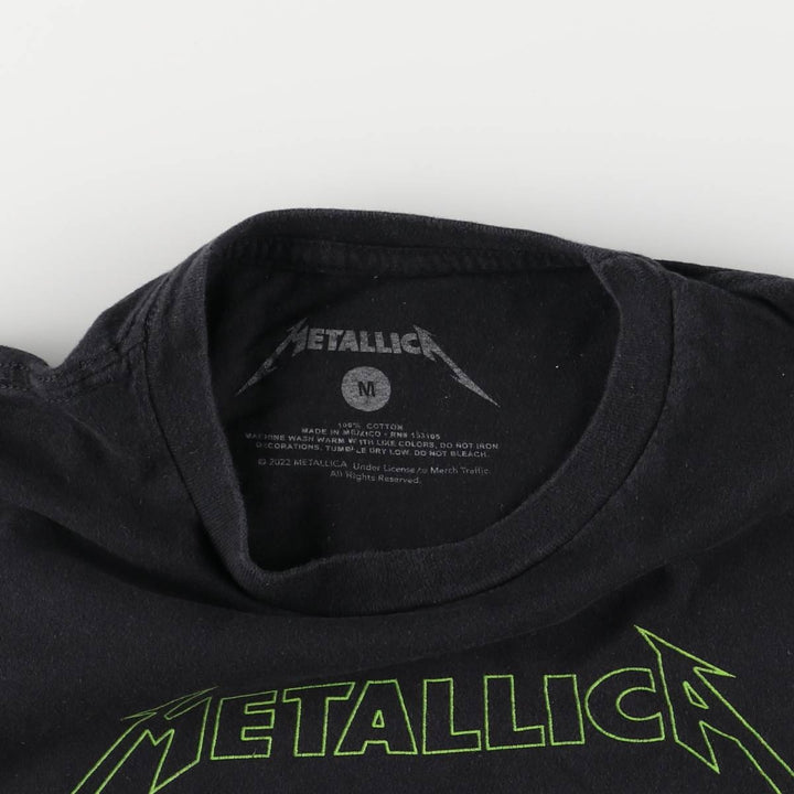 Metallica Band T-shirt, Band T, Men's M size cotton black type Vintage Second Hand