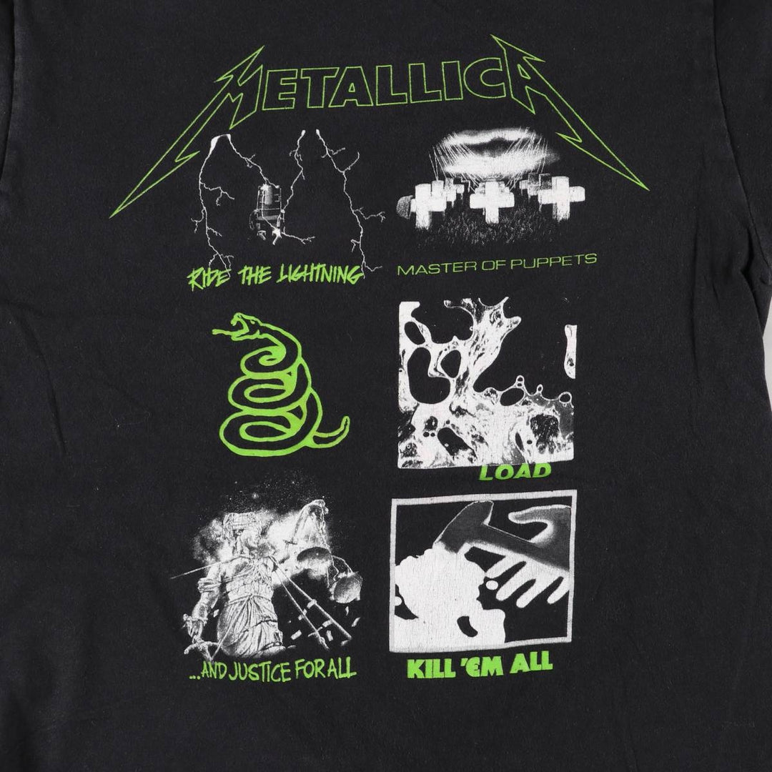 Metallica Band T-shirt, Band T, Men's M size cotton black type Vintage Second Hand
