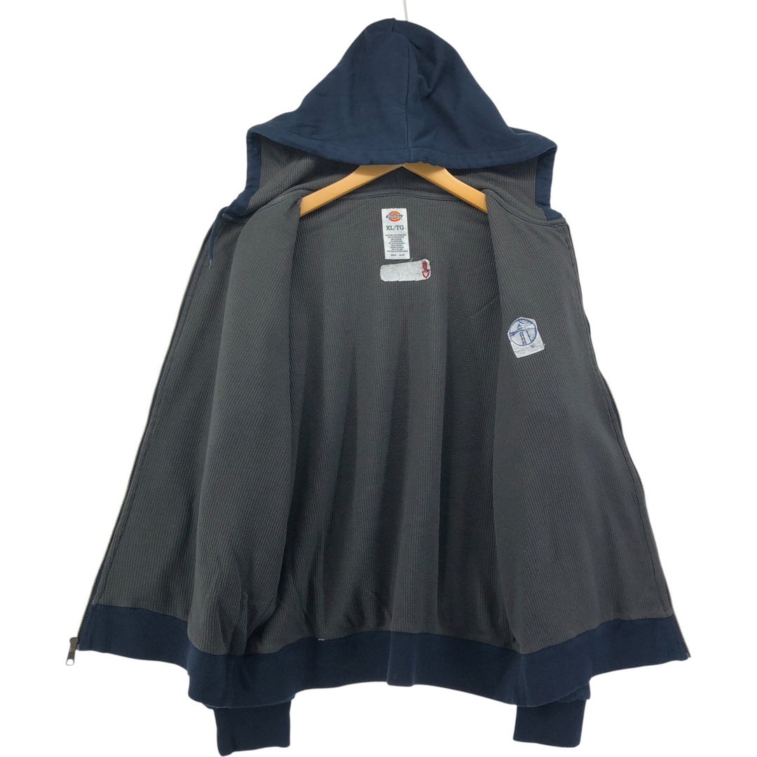Dickies Sweat Full Zip Hoodie Men's XL cotton navy blue type Vintage Second Hand