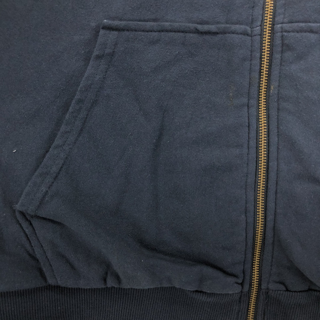 Dickies Sweat Full Zip Hoodie Men's XL cotton navy blue type Vintage Second Hand