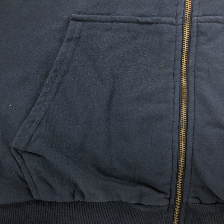 Dickies Sweat Full Zip Hoodie Men's XL cotton navy blue type Vintage Second Hand