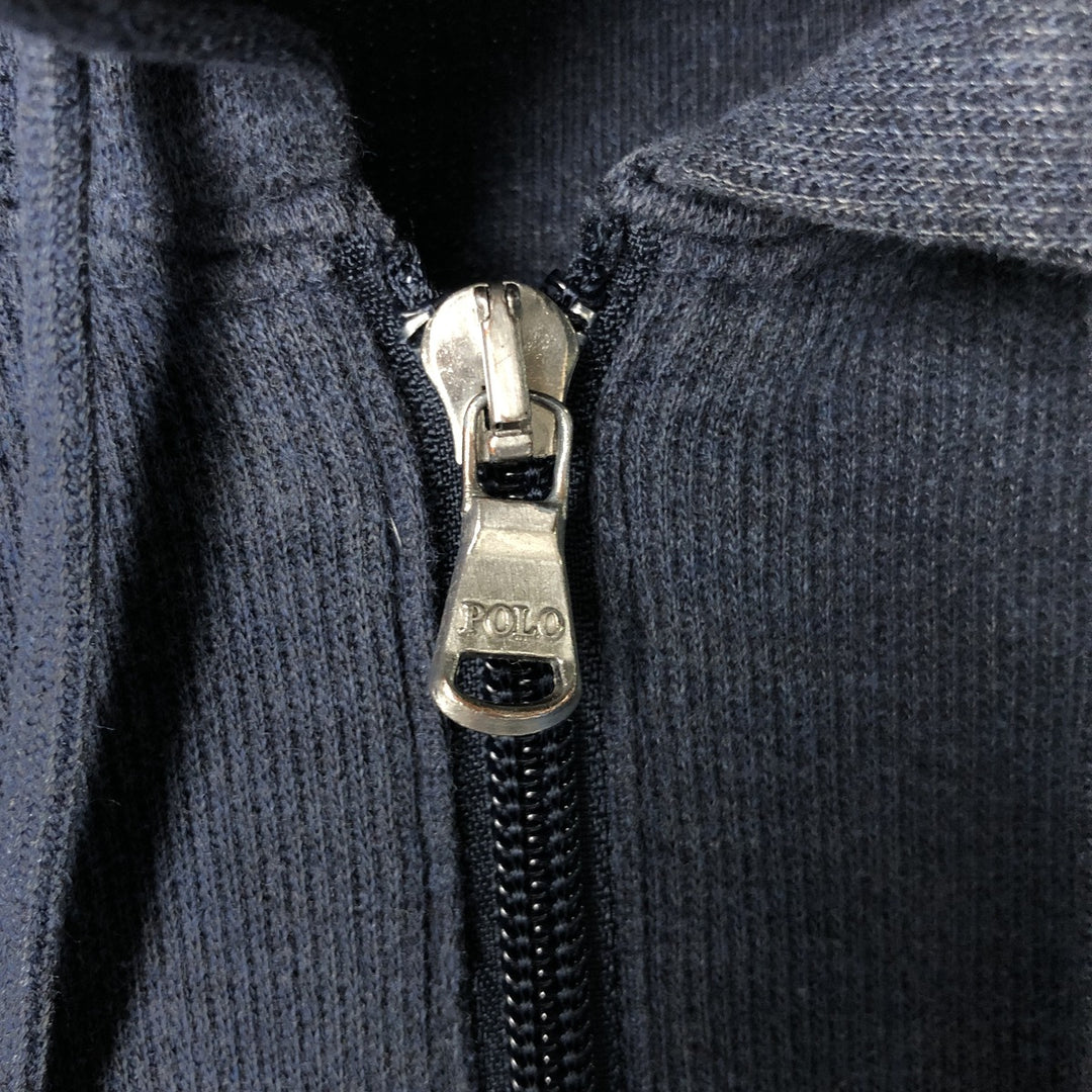 Ralph Lauren full-zip sweatshirt, men's size L unclear navy blue type Vintage Second Hand