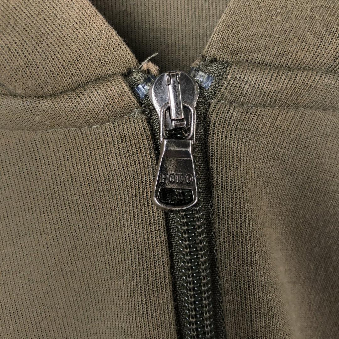 Ralph Lauren POLO RALPH LAUREN Sweat Full Zip Hoodie Men's S polyester Khaki type sage green Vintage Second Hand
