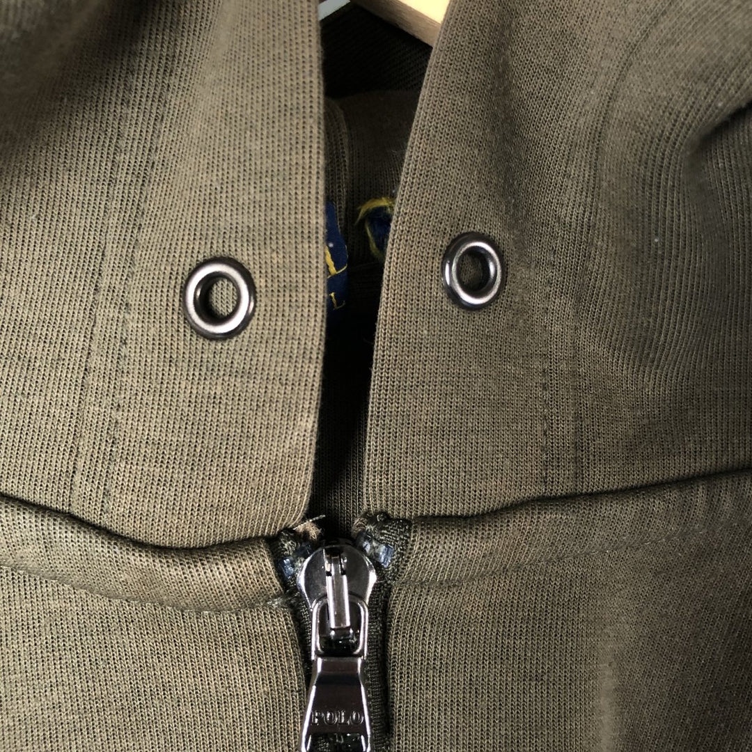 Ralph Lauren POLO RALPH LAUREN Sweat Full Zip Hoodie Men's S polyester Khaki type sage green Vintage Second Hand
