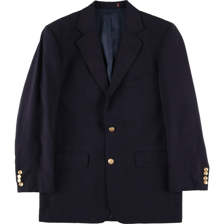 Nordstrom Navy Blazer, Tailored Jacket, Men's Size Small wool navy blue type Vintage Second Hand