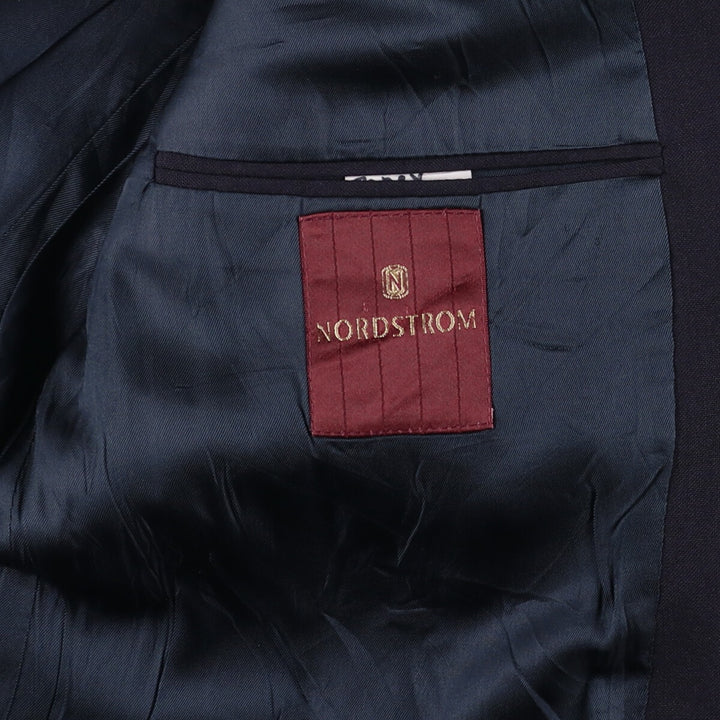Nordstrom Navy Blazer, Tailored Jacket, Men's Size Small wool navy blue type Vintage Second Hand