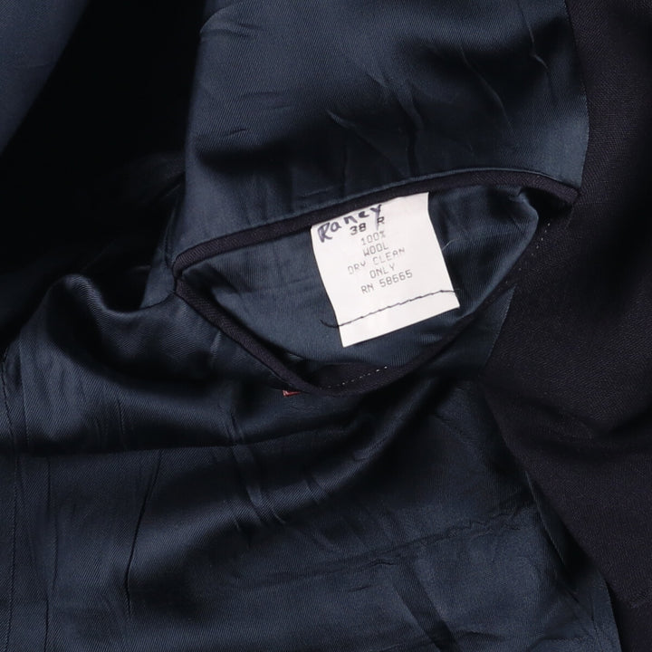 Nordstrom Navy Blazer, Tailored Jacket, Men's Size Small wool navy blue type Vintage Second Hand