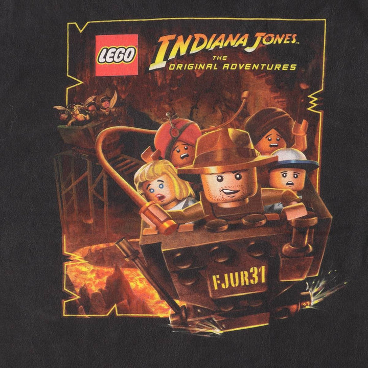 LEGO INDIANA JONES THE ORIGINAL ADVENTURES Lego Indiana Jones Movie T-shirt Men's L size cotton Charcoal Vintage Second Hand